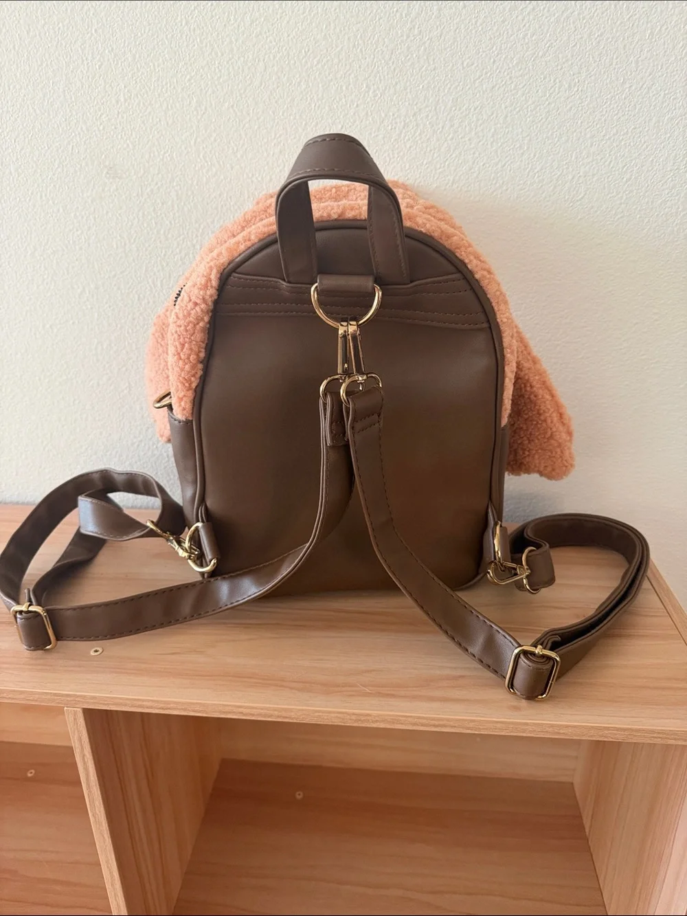 Loungefly Plush JarJar Binks Character Backpack - Peach, Brown & Cream